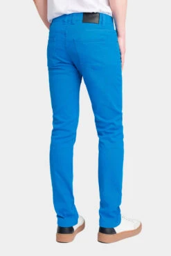 Men's Essential Skinny Fit Colored Jeans (Turquoise) 10 Men's Essential Skinny Fit Colored Jeans (Turquoise) -Victorious DL937 TRQ 3