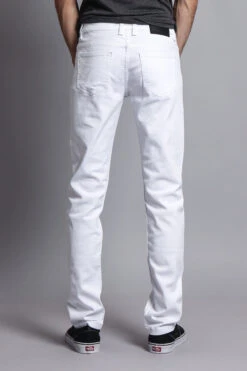 Men's Essential Skinny Fit Colored Jeans (White) 13 Men's Essential Skinny Fit Colored Jeans (White) -Victorious DL937 WHT 3