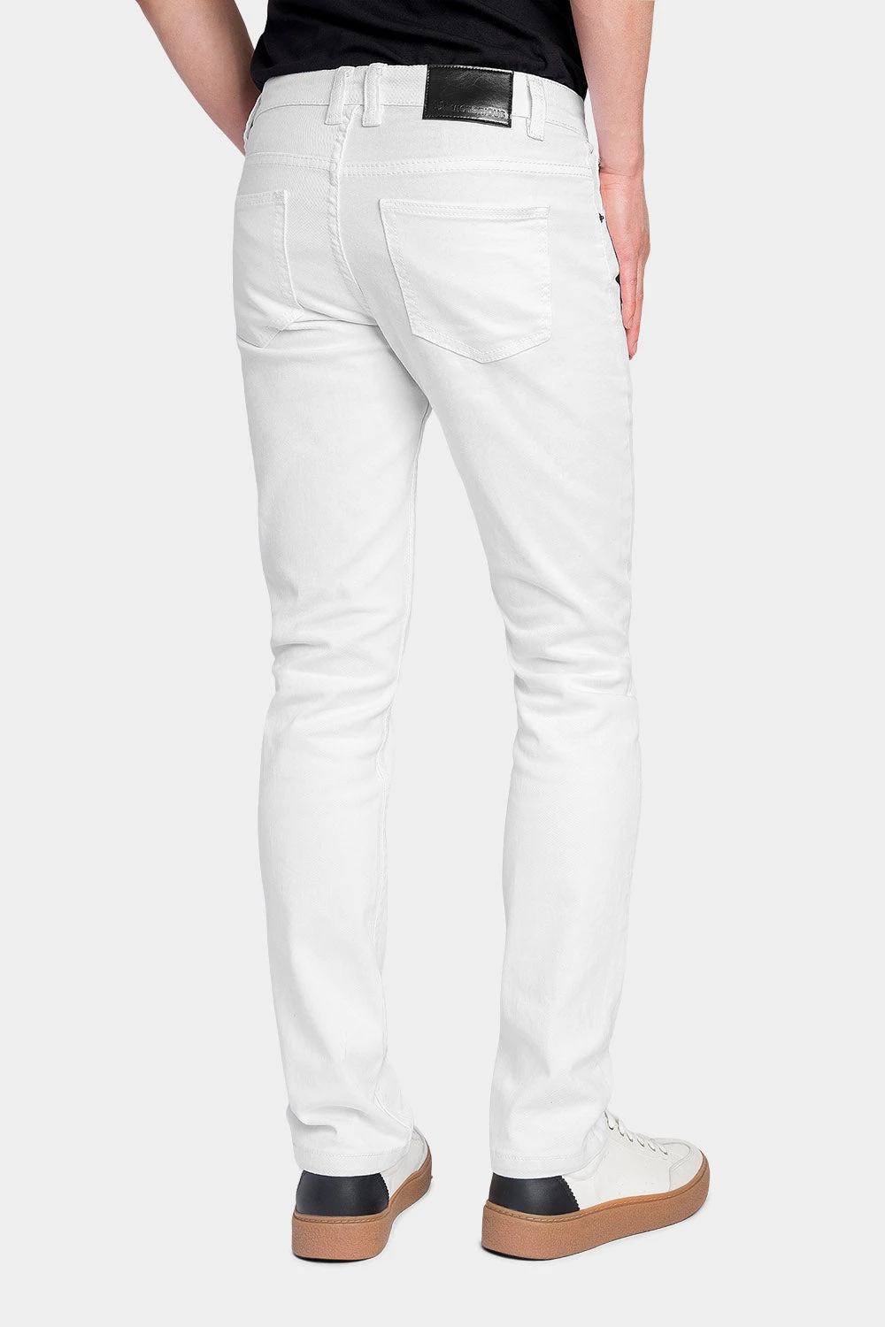 Men's Essential Skinny Fit Colored Jeans (White) 3 Men's Essential Skinny Fit Colored Jeans (White) - Image 3