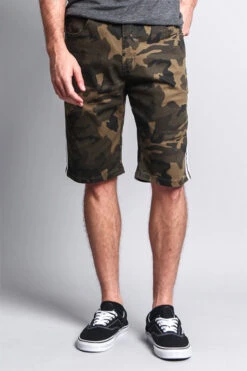 Men's Shorts With Stripes -Victorious DS2036 CAM 1