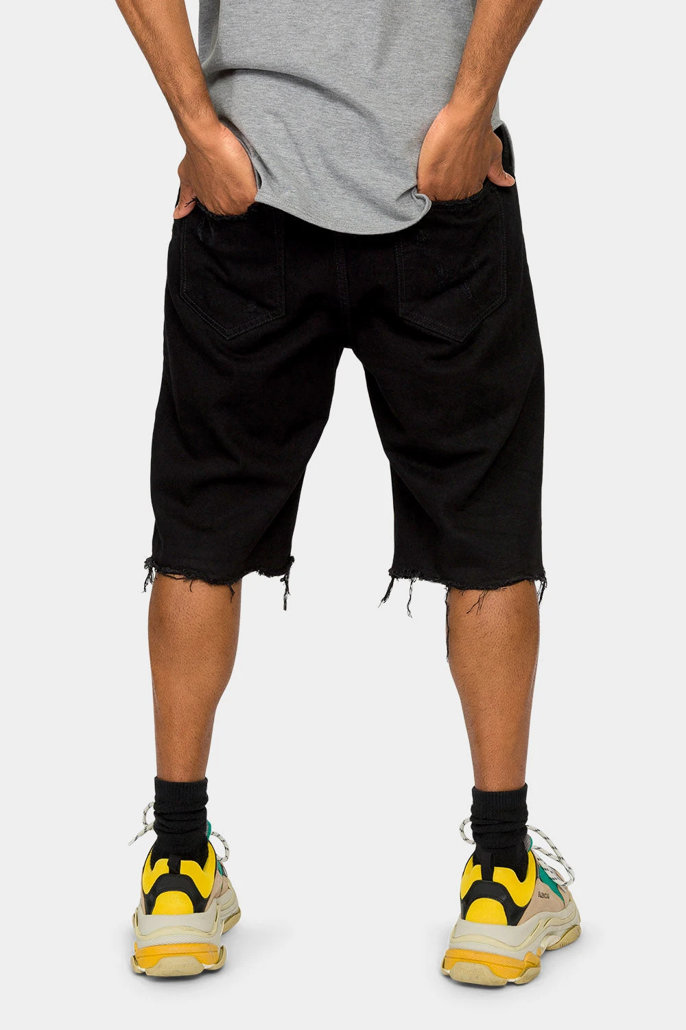 Ripped Raw Hem Denim Shorts 3 Ripped Raw Hem Denim Shorts - Image 3