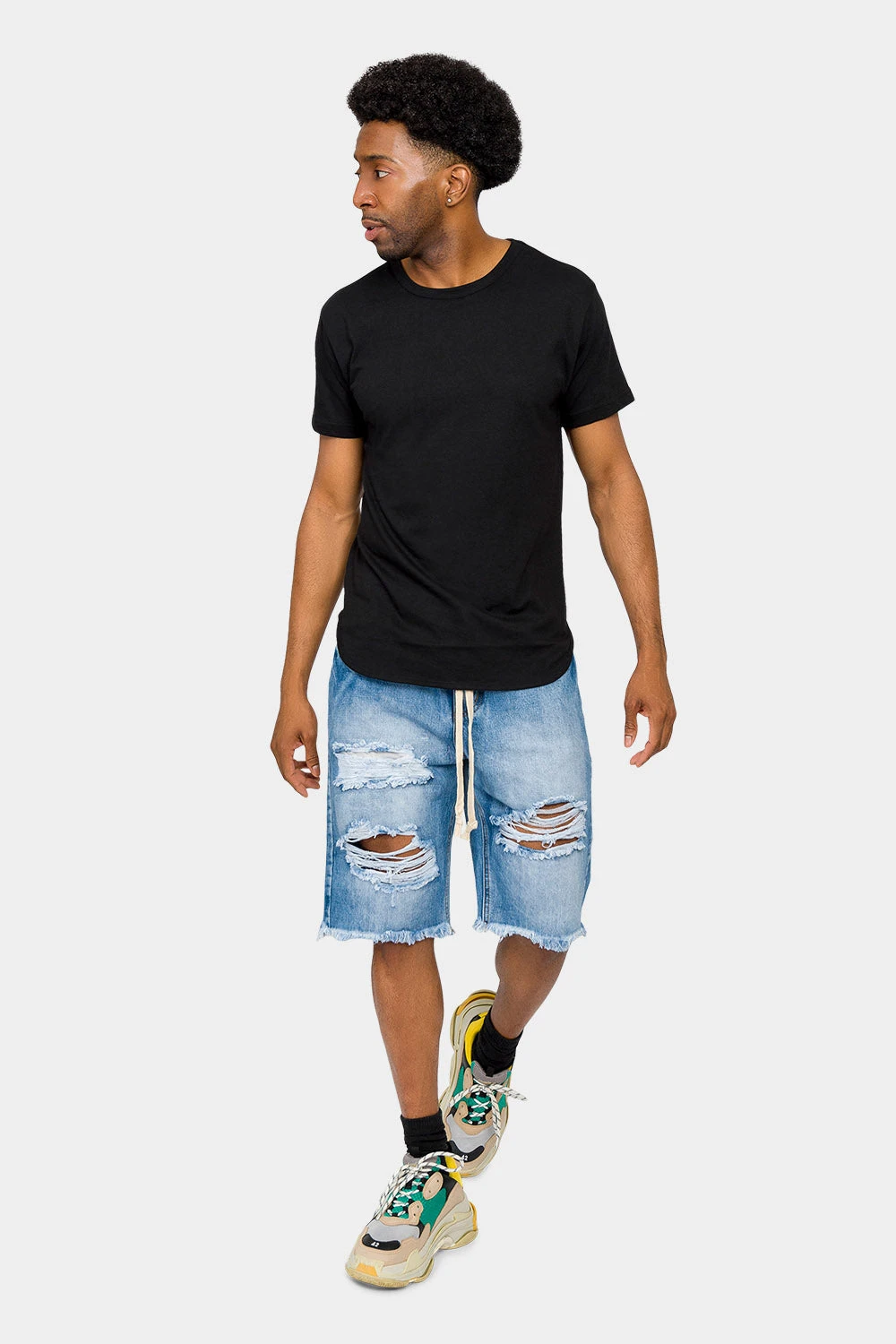 Ripped Raw Hem Denim Shorts 10 Ripped Raw Hem Denim Shorts - Image 10