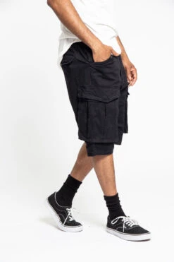 Deep Pocket Cargo Shorts -Victorious DS2056 BLK 4