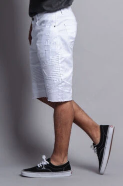 Distressed Biker Style Shorts -Victorious DS436 3