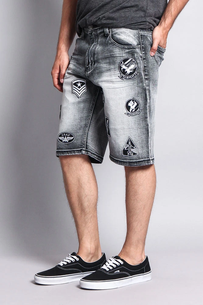 Patch Denim Shorts 3 Patch Denim Shorts - Image 3