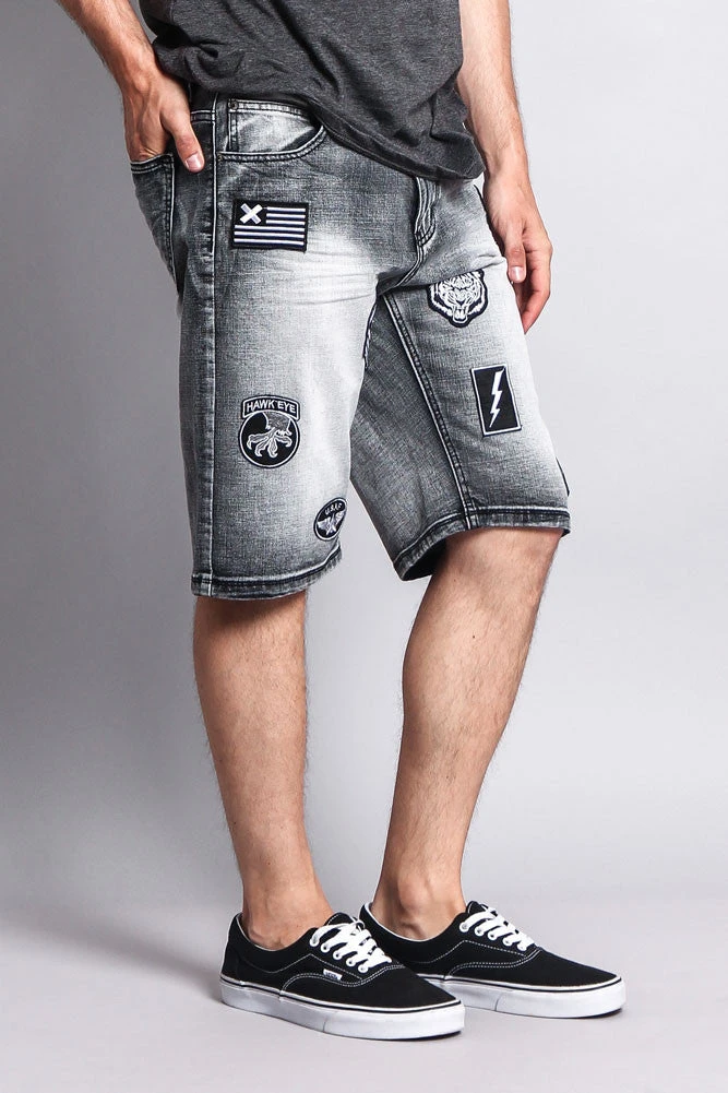 Patch Denim Shorts 5 Patch Denim Shorts - Image 5