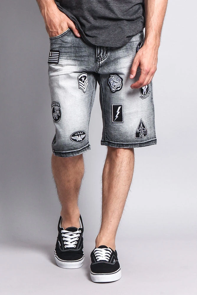 Patch Denim Shorts 6 Patch Denim Shorts - Image 6