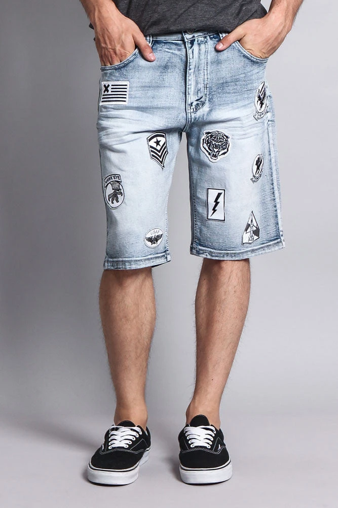 Patch Denim Shorts 1 Patch Denim Shorts