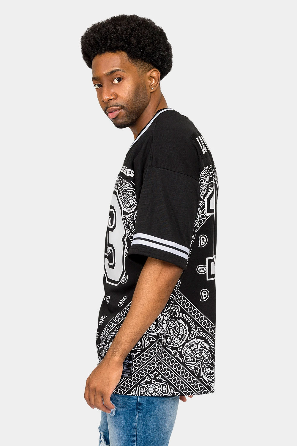 Bandana Paisley 13 Football Jersey 2 Bandana Paisley 13 Football Jersey - Image 2