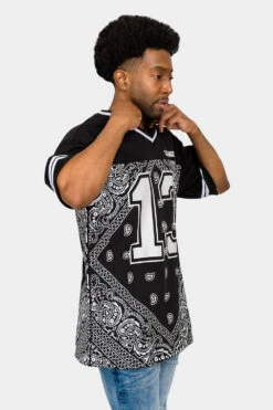 Bandana Paisley 13 Football Jersey 13 Bandana Paisley 13 Football Jersey -Victorious FJ13 BLK 4