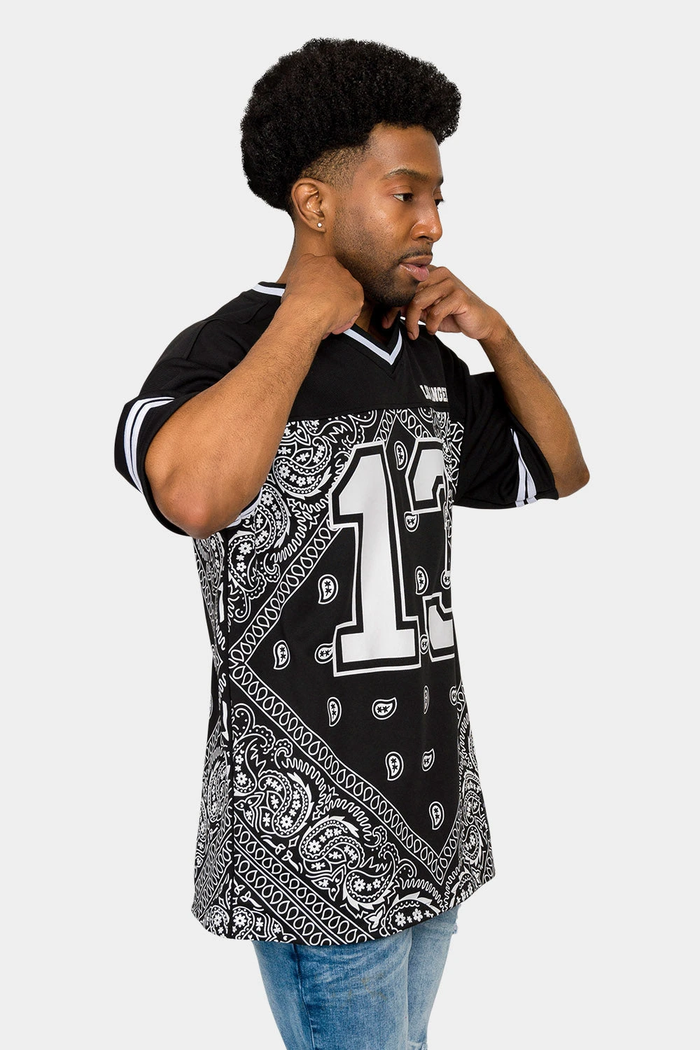 Bandana Paisley 13 Football Jersey 4 Bandana Paisley 13 Football Jersey - Image 4
