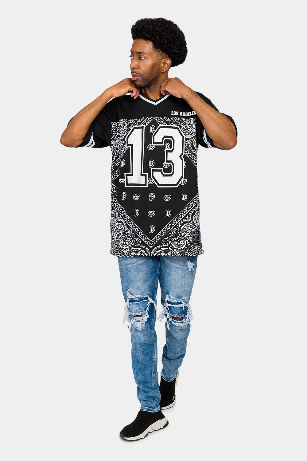 Bandana Paisley 13 Football Jersey 5 Bandana Paisley 13 Football Jersey - Image 5