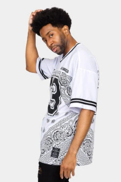 Bandana Paisley 13 Football Jersey 16 Bandana Paisley 13 Football Jersey -Victorious FJ13 WHT 2