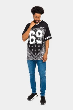 Bandana Paisley 69 Football Jersey 39 Bandana Paisley 69 Football Jersey -Victorious FJ69 BLK 5