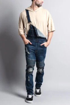 Men's Distressed Denim Overalls -Victorious FR105 IND 5