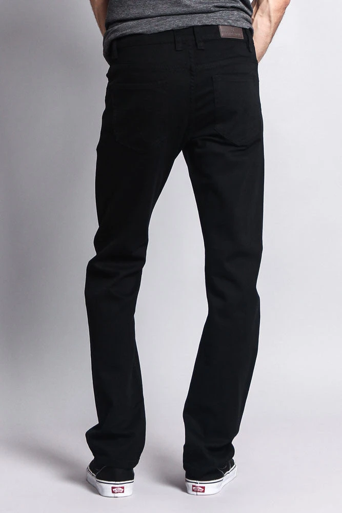 Men's Slim Fit Colored Jeans (Black) 3 Men's Slim Fit Colored Jeans (Black) - Image 3
