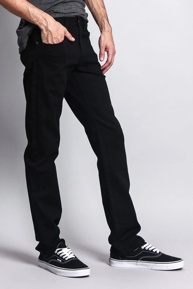 Men's Slim Fit Colored Jeans (Black) 4 Men's Slim Fit Colored Jeans (Black) - Image 4