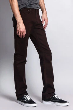 Men's Slim Fit Colored Jeans (Brown) 8 Men's Slim Fit Colored Jeans (Brown) -Victorious GS21 BRN 4