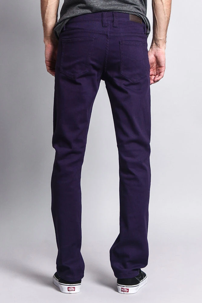 Men's Slim Fit Colored Jeans (Eggplant) 3 Men's Slim Fit Colored Jeans (Eggplant) - Image 3