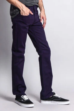 Men's Slim Fit Colored Jeans (Eggplant) 8 Men's Slim Fit Colored Jeans (Eggplant) -Victorious GS21 EGG 4