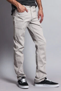 Men's Slim Fit Colored Jeans (Grey) -Victorious GS21 GRY 4