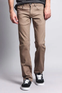 Men's Slim Fit Colored Jeans (Taupe) -Victorious GS21 TPE 5