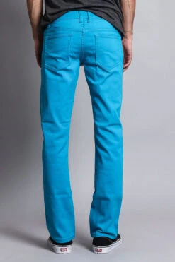 Men's Slim Fit Colored Jeans (Turquoise) -Victorious GS21 TRQ 3