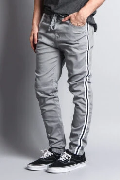 Men's Side Striped Band Joggers -Victorious JG3005 DGY 2