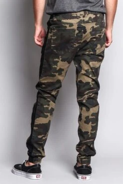 Men's Camo Jogger With Accent Band -Victorious JG3009 OLV 3