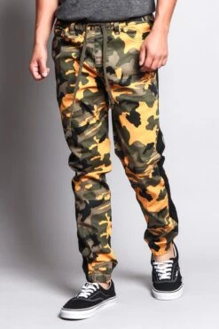 Men's Camo Jogger With Accent Band -Victorious JG3009 YLO 5