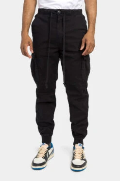Cargo Drawstring Jogger Pants -Victorious JG3024 BLK 1