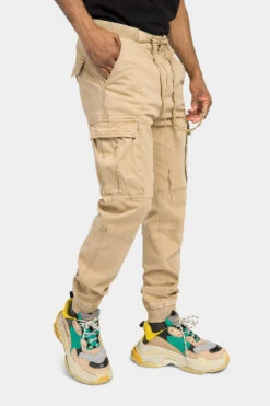 Cargo Drawstring Jogger Pants -Victorious JG3024 KHK 4