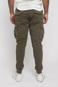 Cargo Drawstring Jogger Pants -Victorious JG3024 OLV 3