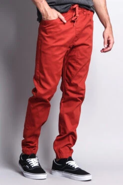 Men's Jogger Twill Pants (Burnt Orange) -Victorious JG804 BOR 5