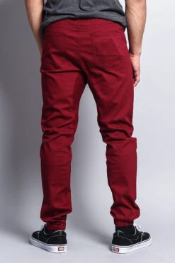 Men's Jogger Twill Pants (Burgundy) -Victorious JG804 BRG 3 06e16970 5348 4c9d b52a f46a9c41f193