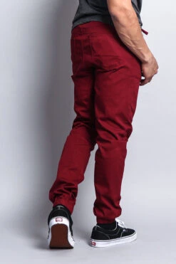 Men's Jogger Twill Pants (Burgundy) -Victorious JG804 BRG 4 164ba33c b288 4dea 9f42 bc14958f0223