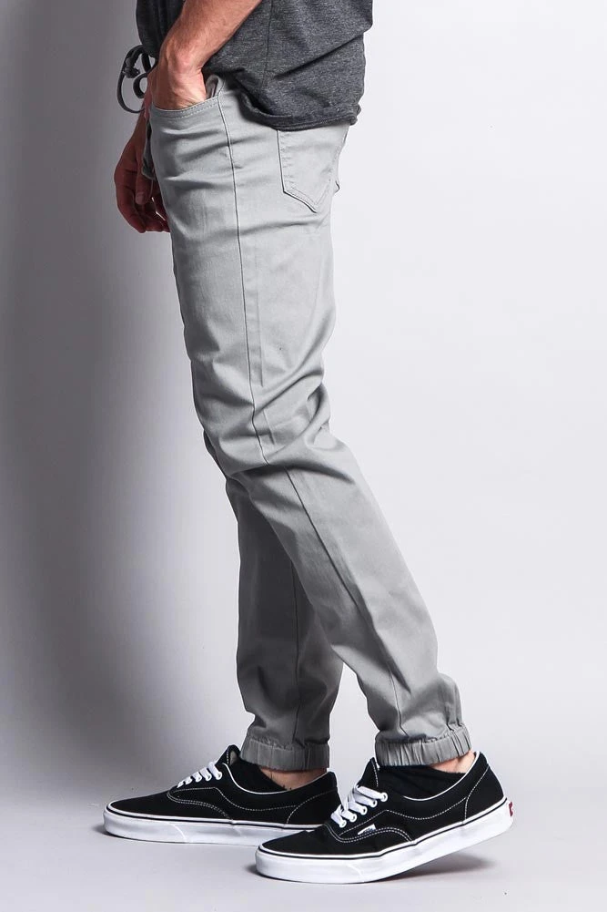 Men's Jogger Twill Pants (Dark Grey) 2 Men's Jogger Twill Pants (Dark Grey) - Image 2