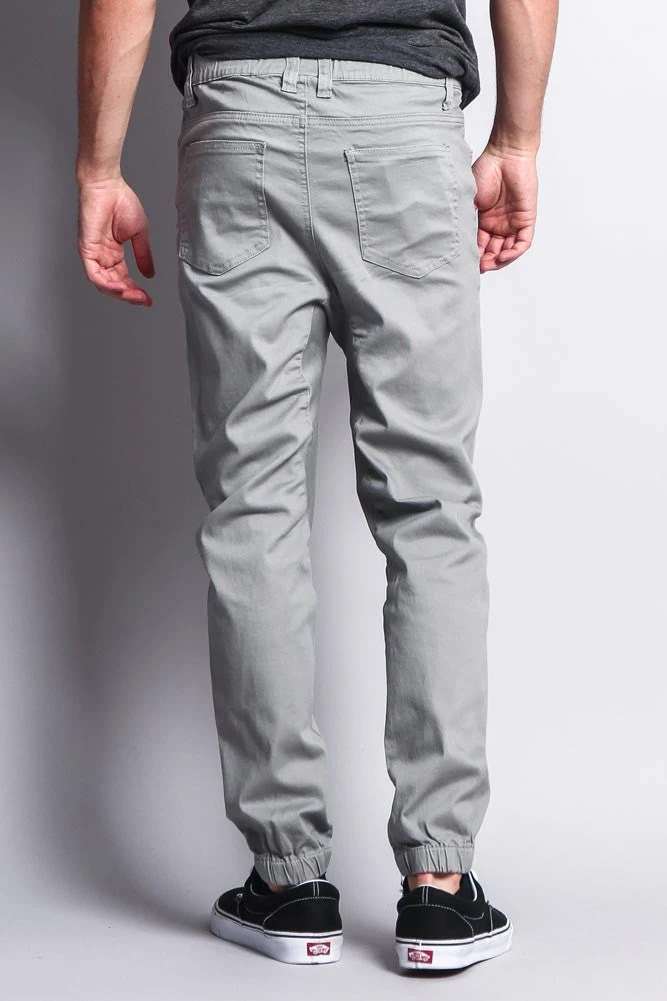Men's Jogger Twill Pants (Dark Grey) 3 Men's Jogger Twill Pants (Dark Grey) - Image 3