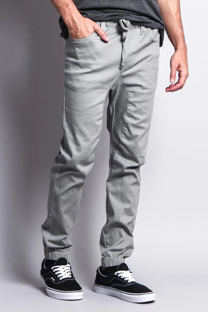 Men's Jogger Twill Pants (Dark Grey) 5 Men's Jogger Twill Pants (Dark Grey) - Image 5