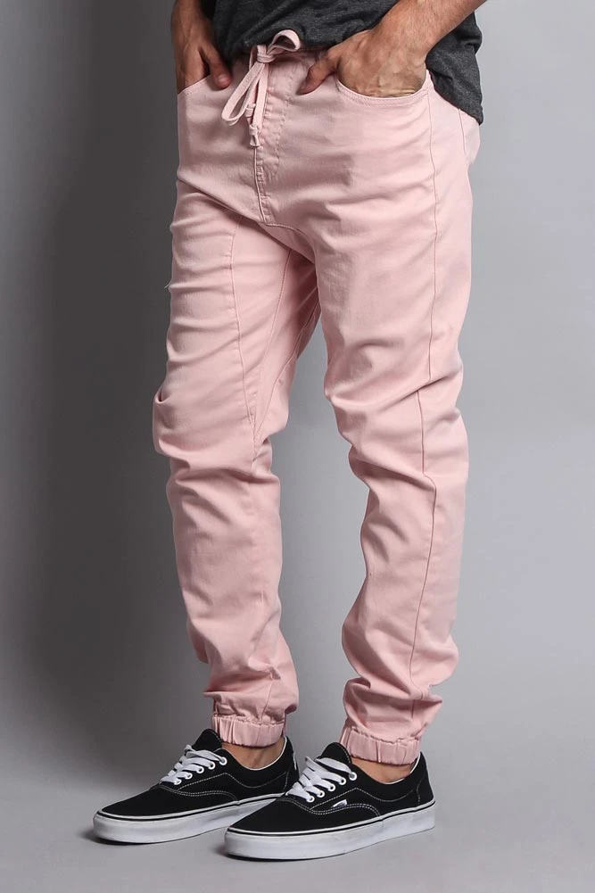 Men's Jogger Twill Pants (Dirty Pink) 2 Men's Jogger Twill Pants (Dirty Pink) - Image 2