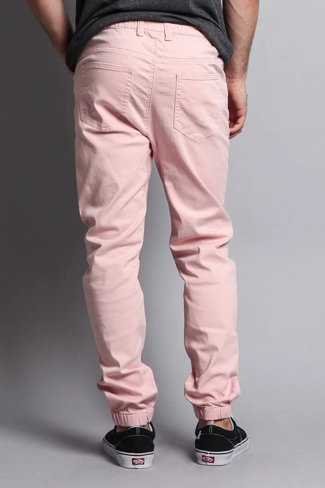 Men's Jogger Twill Pants (Dirty Pink) 3 Men's Jogger Twill Pants (Dirty Pink) - Image 3
