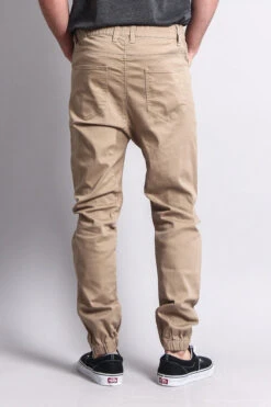 Men's Jogger Twill Pants (Khaki) -Victorious JG804 KHK 3