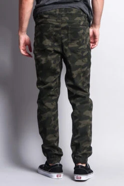 Men's Jogger Twill Pants (Olive Camo) -Victorious JG804 OCM 3