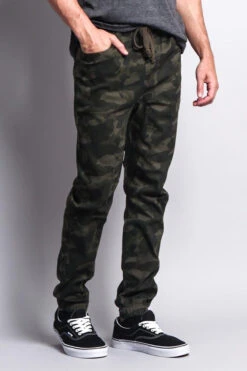 Men's Jogger Twill Pants (Olive Camo) -Victorious JG804 OCM 5