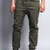 Men's Jogger Twill Pants (Olive)