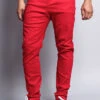 Men's Jogger Twill Pants (Red)