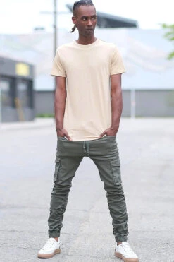 Bungee Scrunched Cargo Joggers 13 Bungee Scrunched Cargo Joggers -Victorious JG807 OLV 1