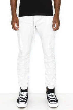 Bungee Scrunched Cargo Joggers 16 Bungee Scrunched Cargo Joggers -Victorious JG807 WHT 1