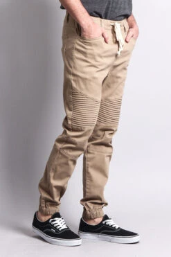 Biker Twill Jogger Pants -Victorious JG871 KHK 4