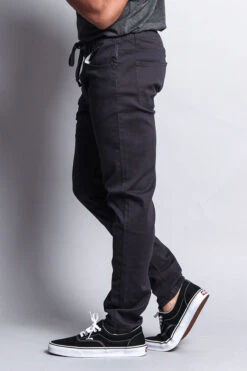 Twill Open Cuff Jogger Pants -Victorious JG875 CHC 2